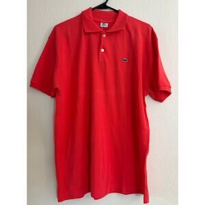 Lacoste Polo Shirt Men’s 3XL Red Short Sleeve Classic Cotton Crocodile Logo